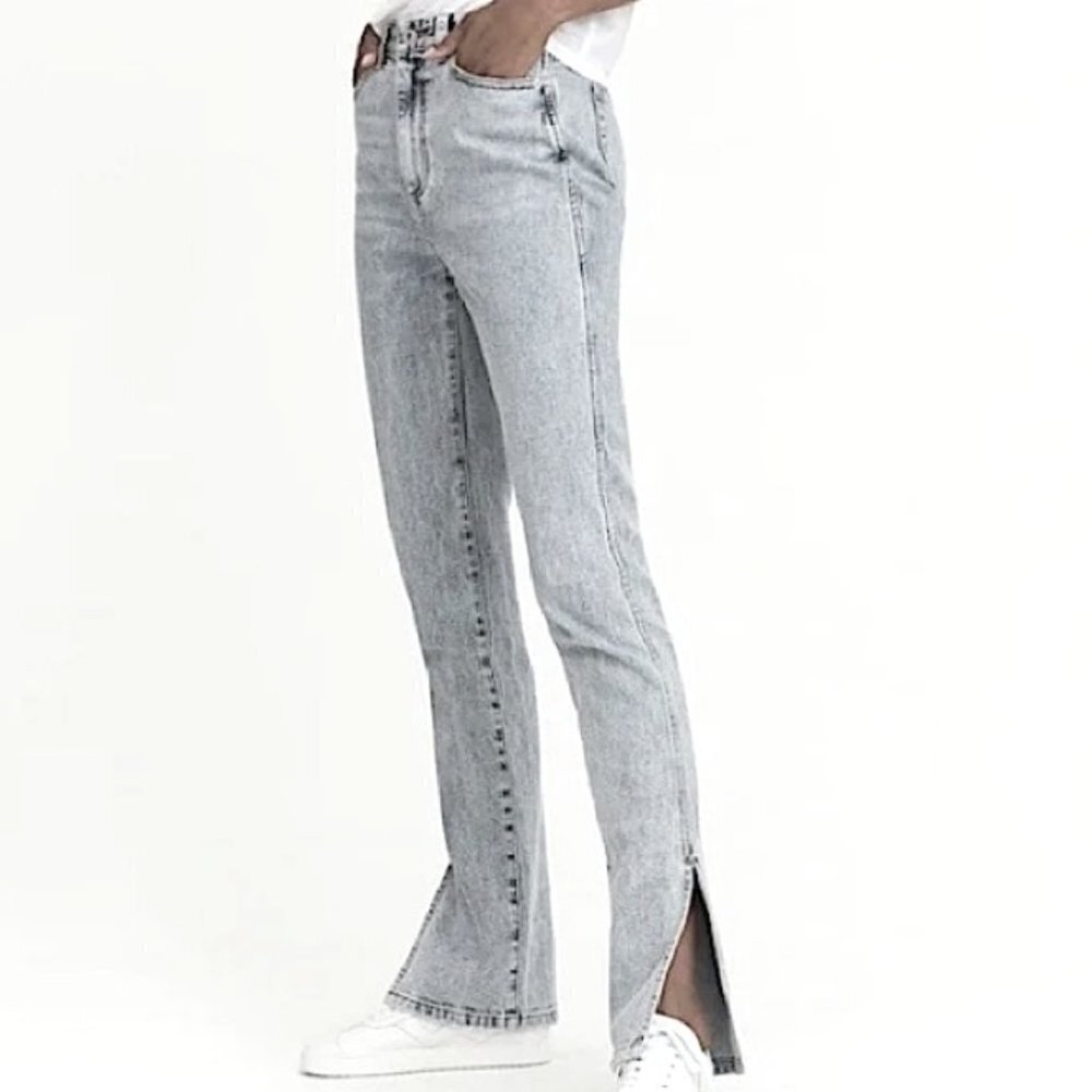 Something Navy Nina Denim Pants with Slit